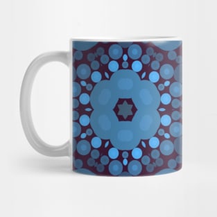 Dot Mandala Flower Blue and Purple Mug
